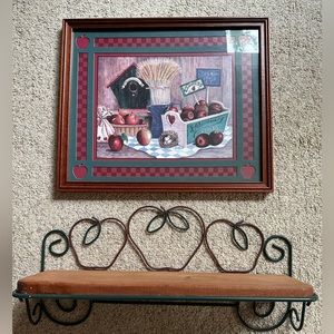 Home Interiors apple picture and shelf